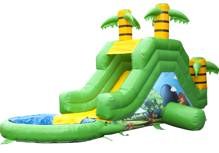 Castillo hinchable acuático jungla
